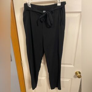 Old Navy Black Tie-Up Pants